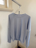 Zaza Ribbed Long Sleeve Top -Periwinkle