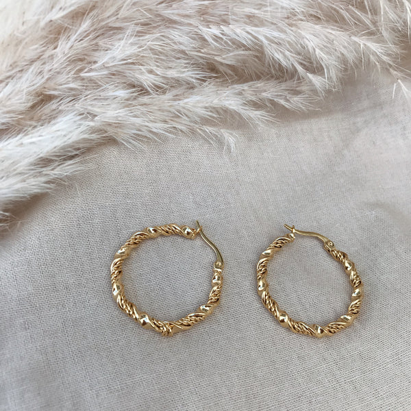 Annelise Twisted Hoops
