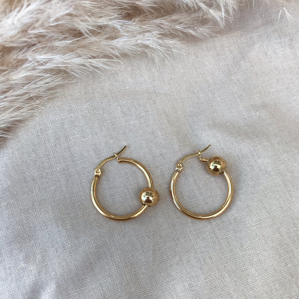 Cilla Gold Ball Hoops