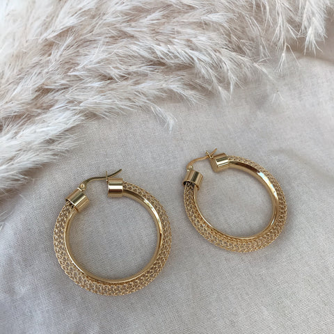 Paris Large Mesh Hoops