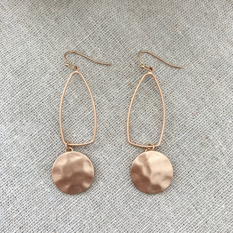 Collins Statement Earrings - Rose Gold