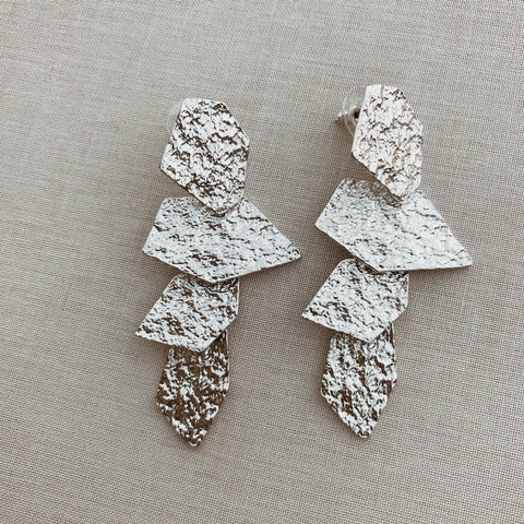 RICARDA STATEMENT EARRINGS- SILVER