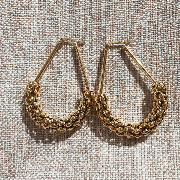 Thea Pebble Hoops - Gold