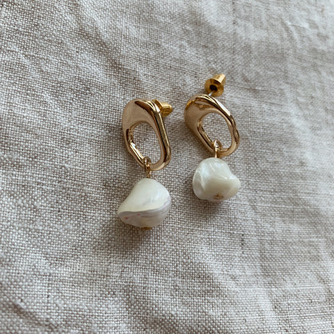 Alexia Gold and Pearl Earrings
