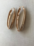 Martina Crossed Hoop Earrings