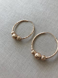 Mischa Textured Ball Hoop Earrings