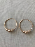 Mischa Textured Ball Hoop Earrings