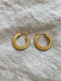 Ella Textured Flat Hoops