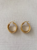 Quinn Textured Twist Hoops