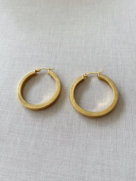 Lia Textured Hoops