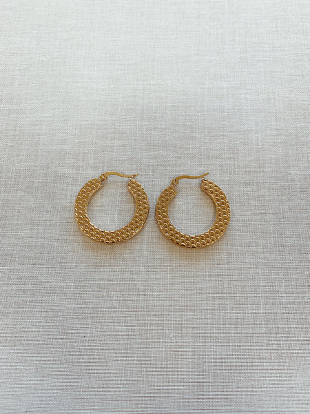 Lexi Textured Hoops