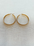 Corey Large Textured Hoops