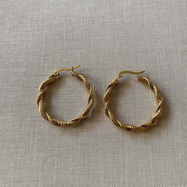 Cole Rope Twist Hoops