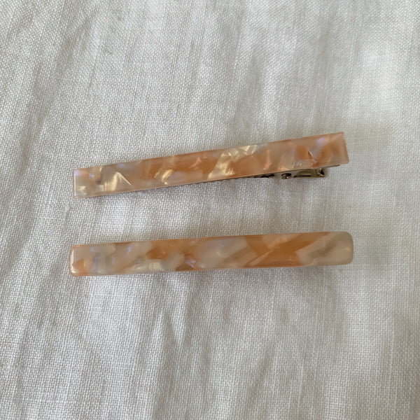 PANDORA HAIR CLIPS - PEACH