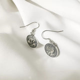 Elizabeth Silver Coin Earrings