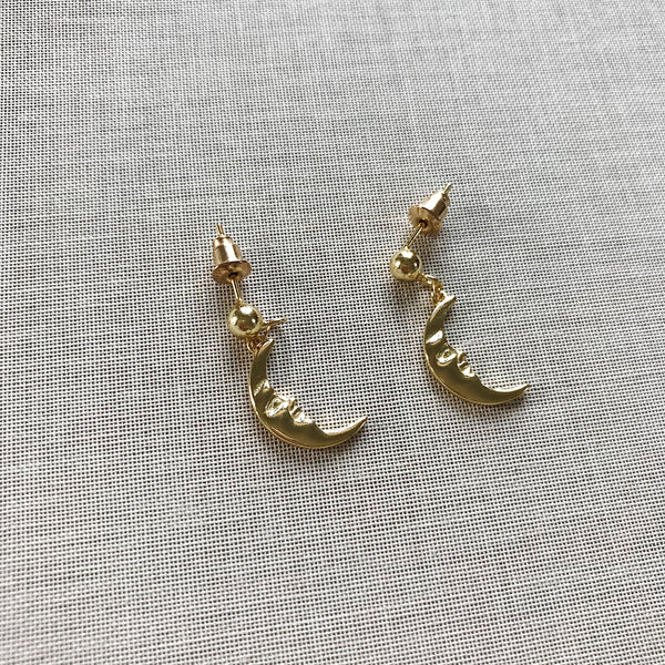 Half Moon Face Earrings