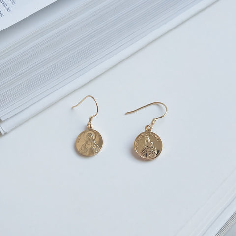 Mary Coin Earrings