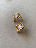 Gia Gemstone Luxe Earrings - Crystal