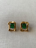 Gia Gemstone Luxe Earrings - Emerald