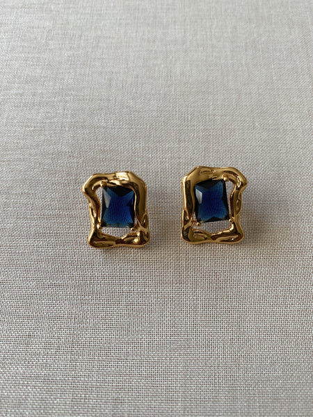 Gia Gemstone Luxe Earrings - Sapphire