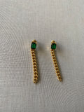 Olivia Gemstone Drop Luxe Earrings - Emerald