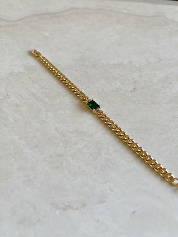 Becka Gemstone Luxe Bracelet - Emerald