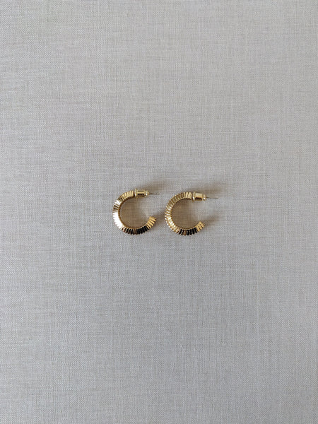 Vida Textured Hoop Luxe Earrings