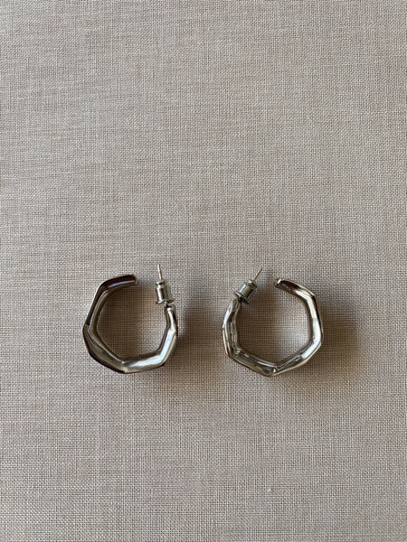 Asher Abstract Luxe Earrings - Silver