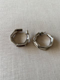 Asher Abstract Luxe Earrings - Silver