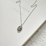 Cupid Oval Silver Coin Necklace - 45cm