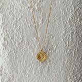 Rose Circle Pendant Necklace