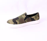 Landon Army Print Slip On Shoes