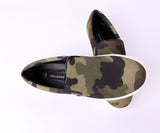 Landon Army Print Slip On Shoes