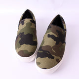 Landon Army Print Slip On Shoes