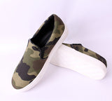 Landon Army Print Slip On Shoes