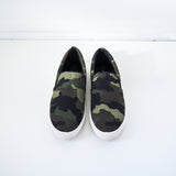 Landon Army Print Slip On Shoes