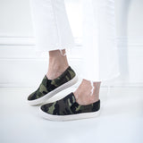 Landon Army Print Slip On Shoes