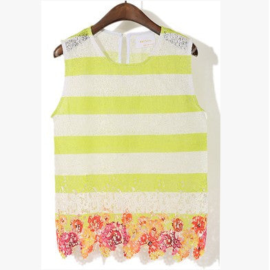 Leighton Stripes Mix Floral Top - HELLO PARRY Australian Fashion Label 