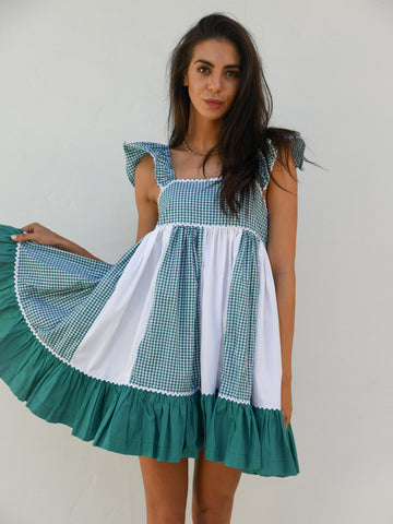 Lulla Mini Gingham Babydoll Dress