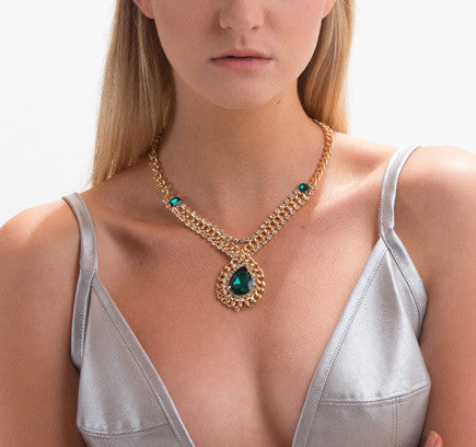 Sophia Gold Chain Statement Necklace