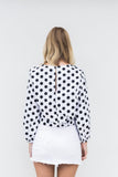 SANDRA POLKA DOT COTTON TOP