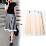 Marina Organza Midi Skirt-Blush Pink