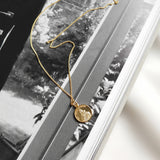 Mary Round Coin Necklace