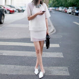 Space White Mesh Skirt