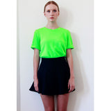 Mindie Fluo Green Textured Tee
