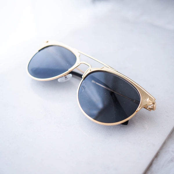 Moscow Retro Gold Frame Sunglasses HELLO PARRY