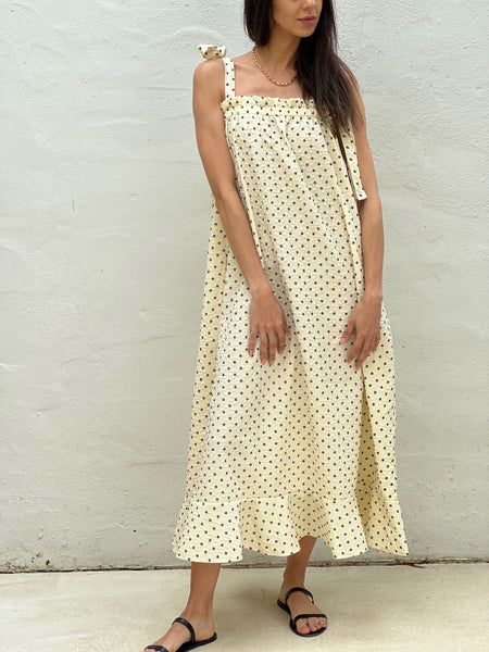 Nadia Floral Maxi Dress - Yellow