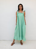 Nadia Gingham Maxi Dress- Green