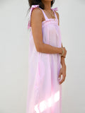 Nadia Gingham Maxi Dress- Pink
