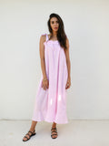 Nadia Gingham Maxi Dress- Pink